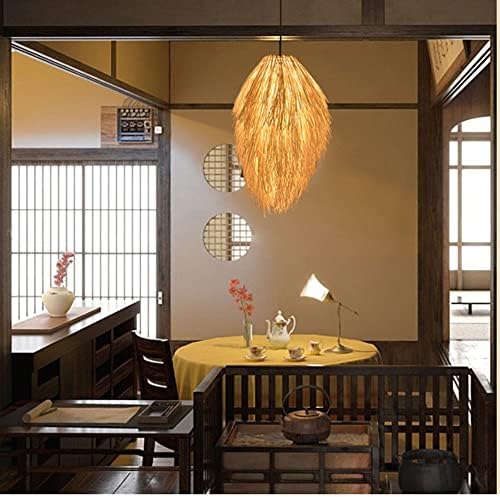 Modern Industrial Bamboo Wicker Chandelier Light