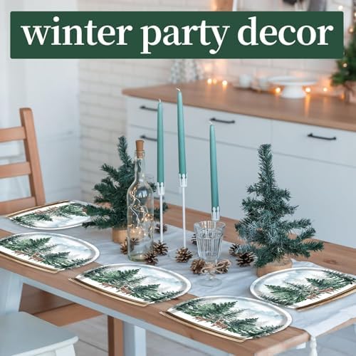 50 Pcs Crystal Ball Shaped Winter Party Plates