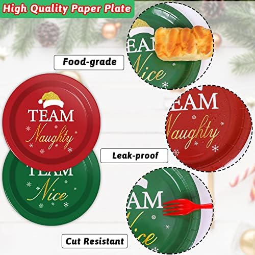 30 Guests Christmas Party Paper Plates Napkins Forks Set