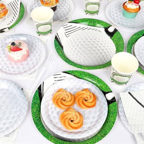 Golf Party Tableware Set 120 Pcs for 24 Guests