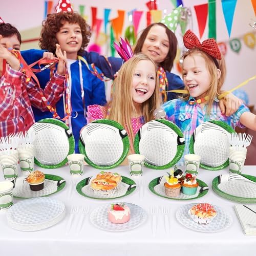 Golf Party Tableware Set 120 Pcs for 24 Guests