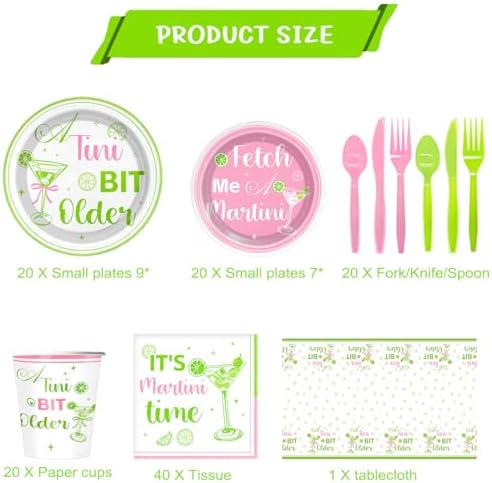 161Pcs Martini Theme Party Tableware Set for Girls Night Out