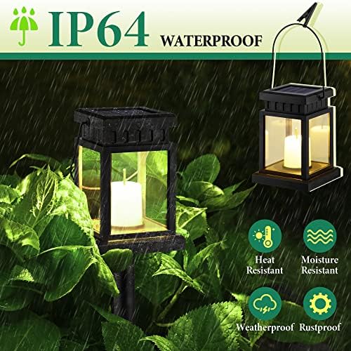 SOLPEX 8 Pack Solar Lanterns Outdoor Waterproof LED