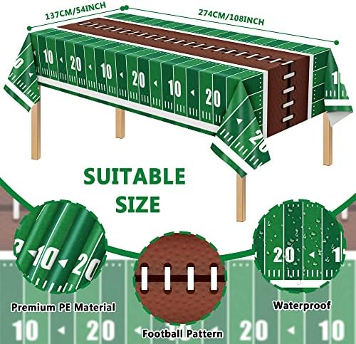 Football Party Decorations Tableware Set for 24 Guests