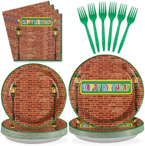 Grencian 96 Piece Sesame Party Tableware Set