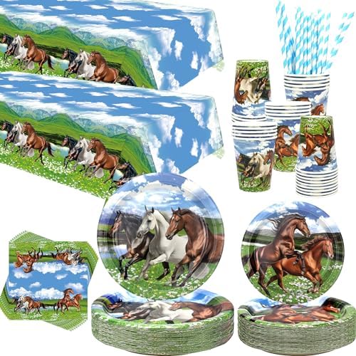 Horse Racing Party Tableware Set for 40 Guests