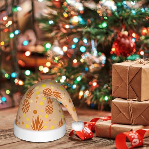 Salelf Pineapple Santa Hat for Kids Baby Christmas Party