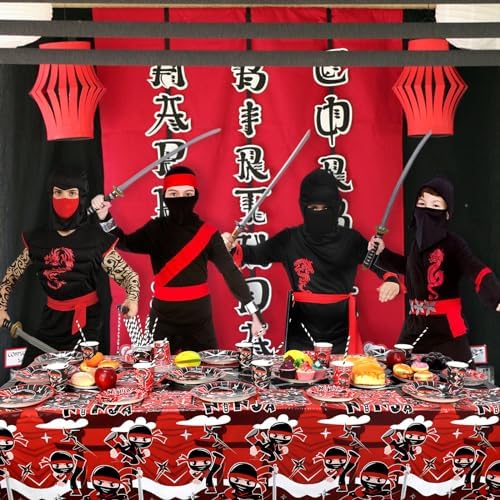 Ninja Birthday Party Plates Set for 40 Guests