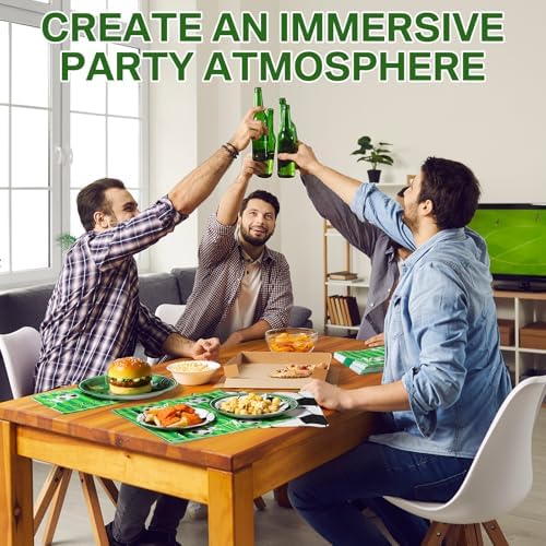 180 Pcs Soccer Party Decorations Plates Napkins Set