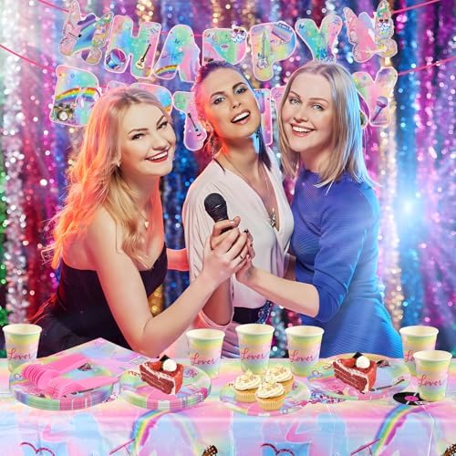 170pcs Singer Birthday Party Decor Set for 24 Guests