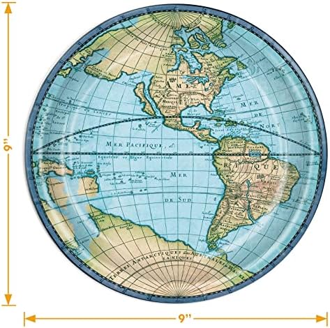 HOME HOOPLA Bon Voyage World Travel Plates Set
