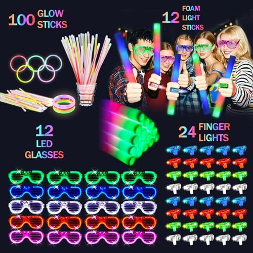 148 PCS Glow in the Dark Party Supplies