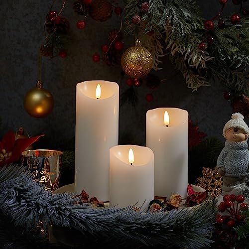 Flameless Candles with Remote Control Set of 3