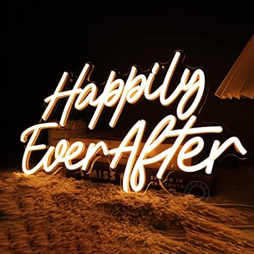 SYLHOME Happily Ever After LED Neon Light Sign Decor