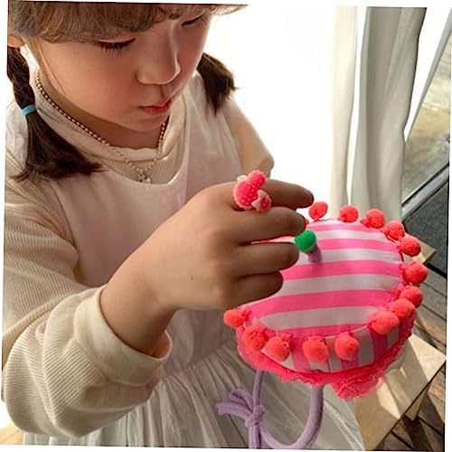 Toyvian Birthday Cake Hat for Boys and Girls Striped Design