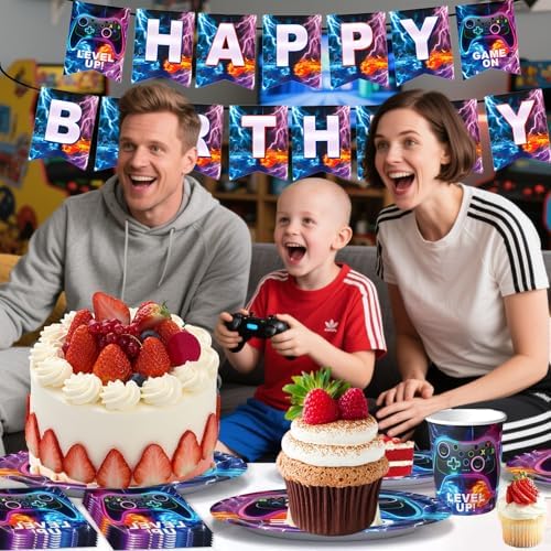 Gamer Birthday Decorations Set for 20 Guests