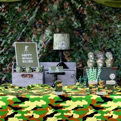 Camo Party Tableware Set for 20 Guests