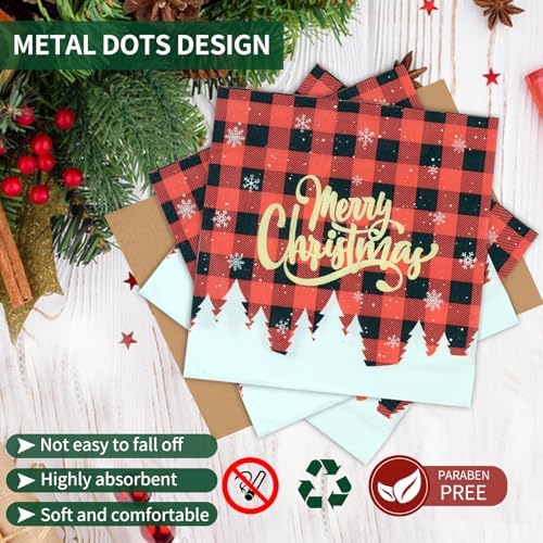 60 Pcs Christmas Party Supplies Plates and Napkins Set