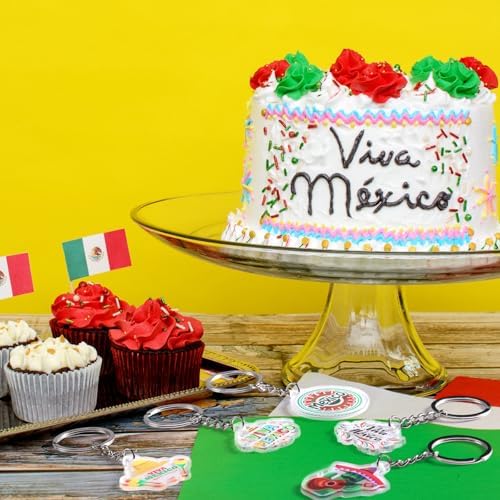 36 Pcs Viva Mexico Keychain Acrylic Bulk Set 9 Styles