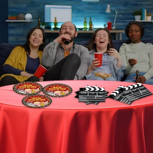 40Pcs Movie Night Party Decorations Tableware Set