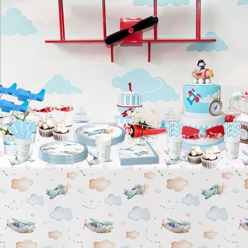 Hipvvild Airplane Birthday Party Supplies Set for 24 Guests