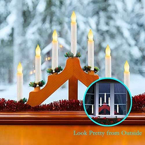 24 Piece Flameless LED Taper Candles for Wedding and Christmas