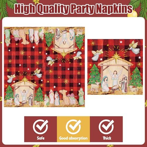 96Pcs Christmas Nativity Party Tableware Set - Serves 24