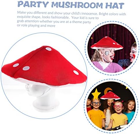 Toyvian Mushroom Hat Kids Costume Party Decoration