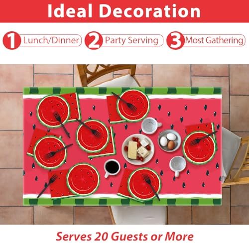Watermelon Party Plates Set for 20 Guests