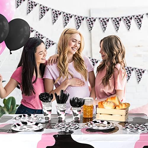 171 Pcs Pink Cow Theme Party Supplies Set