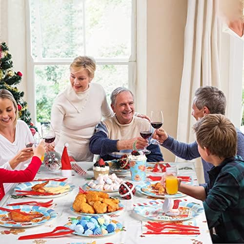 194 Pcs Christmas Party Tableware Set for 24 Guests