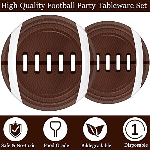 Football Party Decorations Tableware Set for 24 Guests