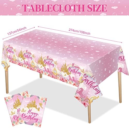 172 Pcs Princess Birthday Party Decor Set Serves 24