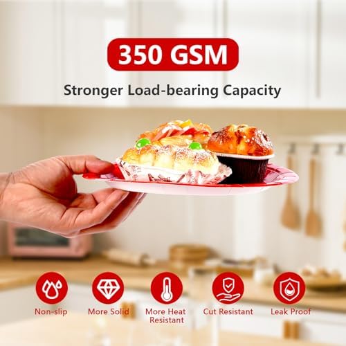 200 Pcs Red Black Party Plates Napkins and Forks Set