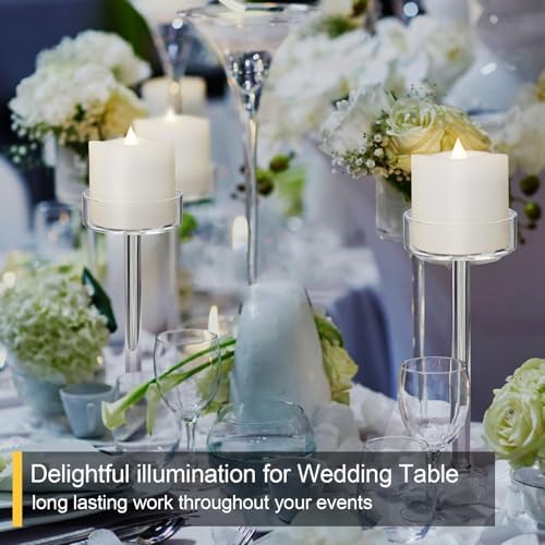 Realistic Flameless LED Candles with Remote and Timer Set of 3