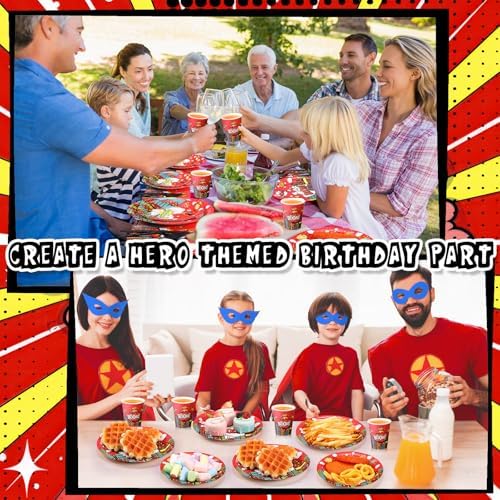 Zhehao Hero Party Tableware Set 210 Pcs