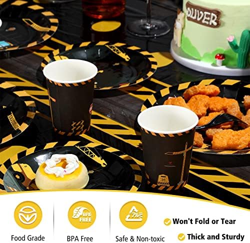 173 Pcs Construction Birthday Party Supplies for 24 Guests