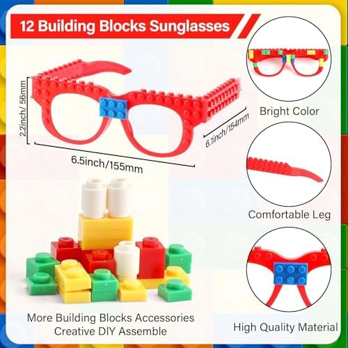 CHUNNIN 24PCS Building Block Party Favors Set