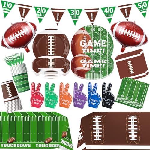 Football Party Supplies Kit Serve 24
