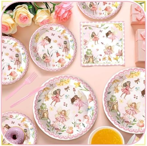 122PCS Fairy Party Supplies for 20 Guests