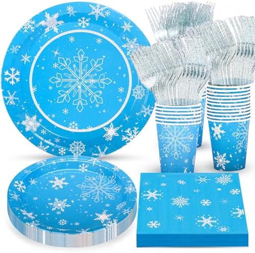 Atonofun Frozen Party Supplies Set for 24 Guests