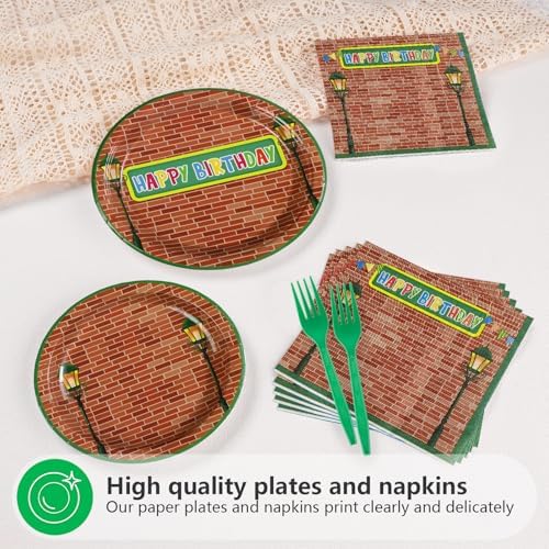 Grencian 96 Piece Sesame Party Tableware Set