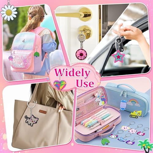 45PCS Cartoon Keychains Bulk for Kids Party Favors