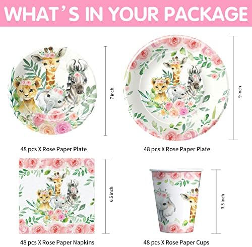 Safari Jungle Theme Party Supplies for Girls