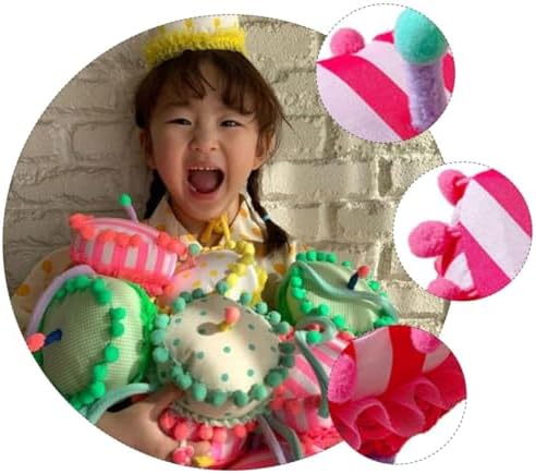 Toyvian Birthday Cake Hat for Boys and Girls Striped Design