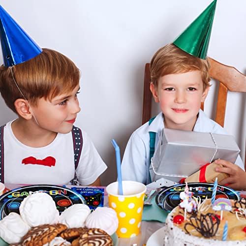 Fesciory 96 Pcs Video Game Party Tableware Set