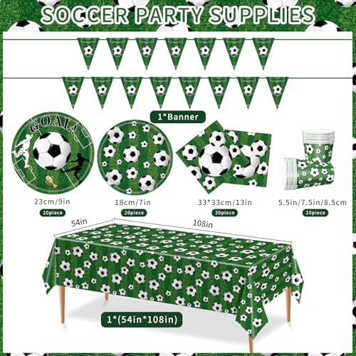 Soccer Birthday Party Decorations for 20 Guests