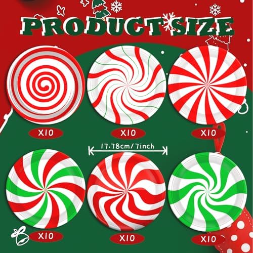 FZR Legend Christmas Party Paper Plates 60Pcs
