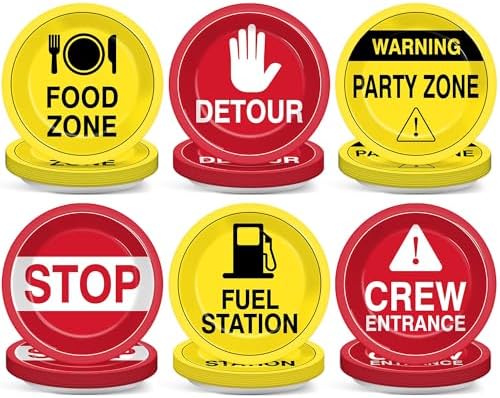 60pcs Construction Paper Plates for Birthday Party Decorations