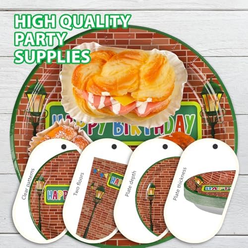 Grencian 96 Piece Sesame Party Tableware Set
